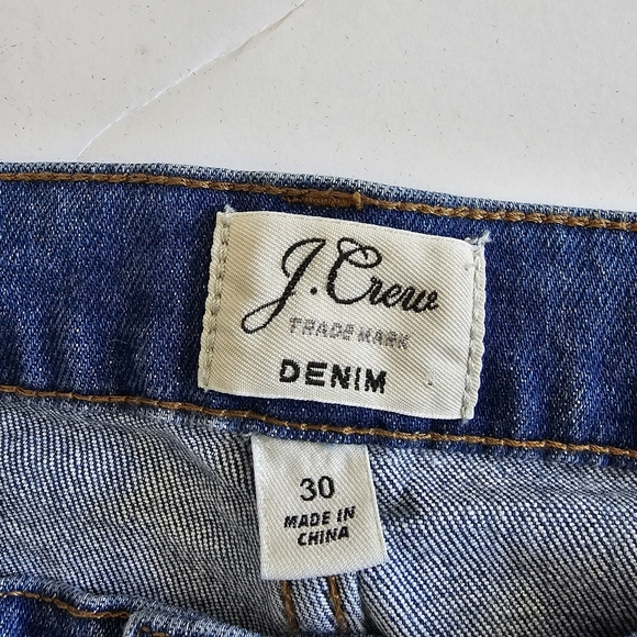 J Crew Denim mini skirt button front copper buttons Cotton 30 stretch - Picture 5 of 10